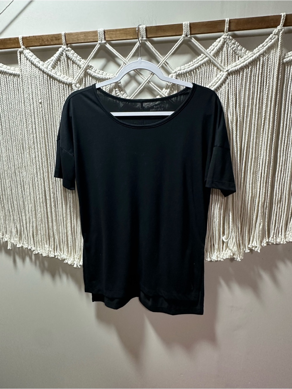 Nike Black Short-Sleeve Scoop Neck Tee